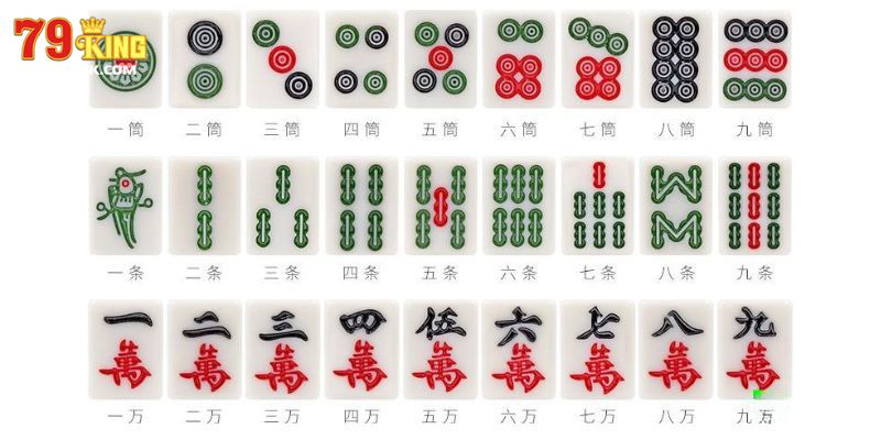 Các quân mạt chược khá đa dạng