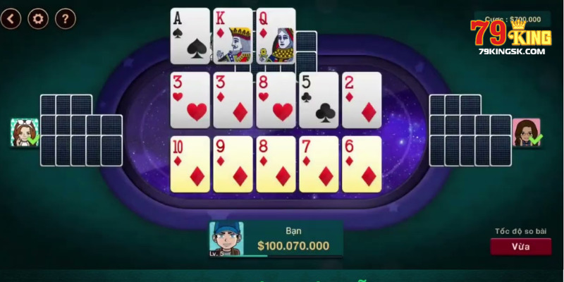 Thứ tự xếp bài mậu binh