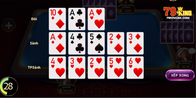 Cách sắp bài mậu binh thông minh