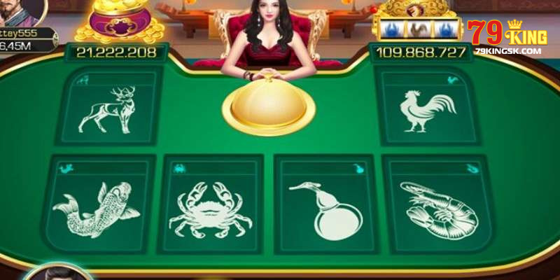 Giao diện chơi bầu cua tôm cá 79king